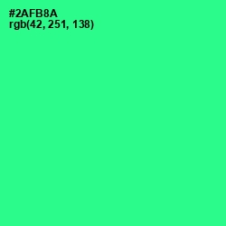 #2AFB8A - Shamrock Color Image