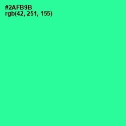 #2AFB9B - Shamrock Color Image