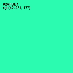 #2AFBB1 - Shamrock Color Image