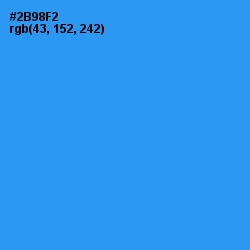 #2B98F2 - Dodger Blue Color Image