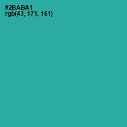 #2BABA1 - Pelorous Color Image