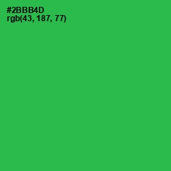 #2BBB4D - Sea Green Color Image