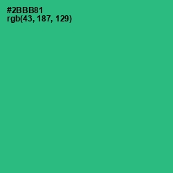 #2BBB81 - Jungle Green Color Image