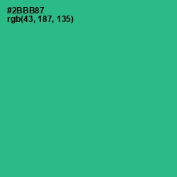 #2BBB87 - Jungle Green Color Image