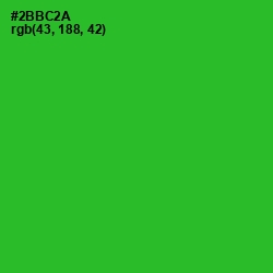 #2BBC2A - Forest Green Color Image