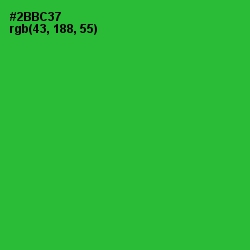 #2BBC37 - Forest Green Color Image