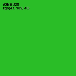 #2BBD28 - Forest Green Color Image