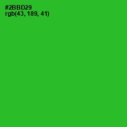 #2BBD29 - Forest Green Color Image