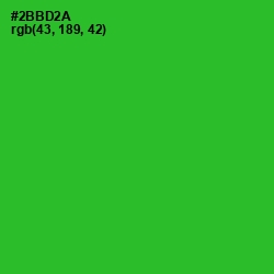 #2BBD2A - Forest Green Color Image