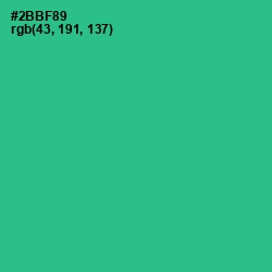 #2BBF89 - Jungle Green Color Image