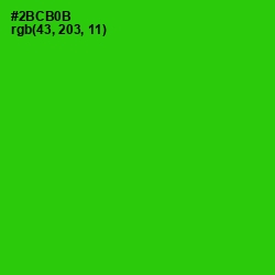 #2BCB0B - Harlequin Color Image