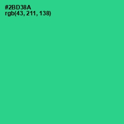 #2BD38A - Shamrock Color Image