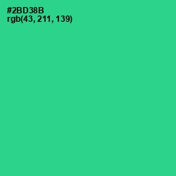 #2BD38B - Shamrock Color Image