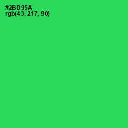 #2BD95A - Malachite Color Image
