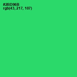 #2BD96B - Malachite Color Image