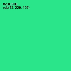 #2BE58B - Shamrock Color Image