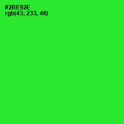 #2BE92E - Harlequin Color Image