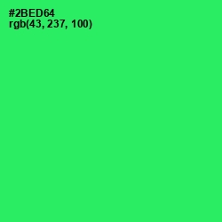 #2BED64 - Malachite Color Image