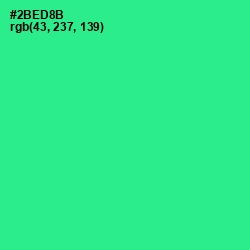 #2BED8B - Shamrock Color Image