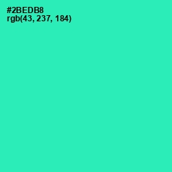 #2BEDB8 - Shamrock Color Image