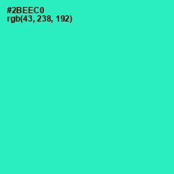#2BEEC0 - Turquoise Color Image