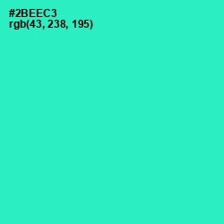 #2BEEC3 - Turquoise Color Image