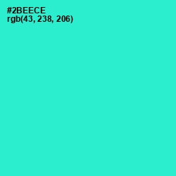 #2BEECE - Turquoise Color Image