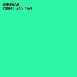 #2BF5A9 - Shamrock Color Image