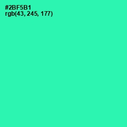 #2BF5B1 - Shamrock Color Image