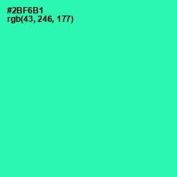 #2BF6B1 - Shamrock Color Image