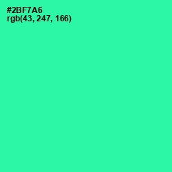 #2BF7A6 - Shamrock Color Image