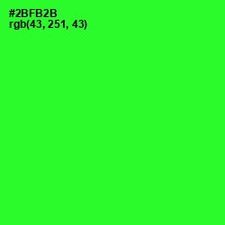 #2BFB2B - Harlequin Color Image