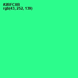 #2BFC8B - Shamrock Color Image