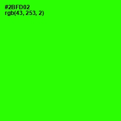 #2BFD02 - Harlequin Color Image