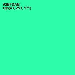 #2BFDAB - Shamrock Color Image