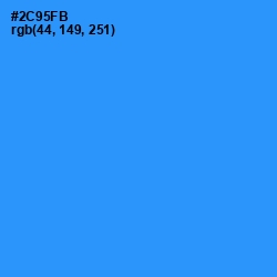 #2C95FB - Dodger Blue Color Image