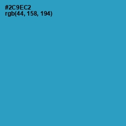 #2C9EC2 - Curious Blue Color Image