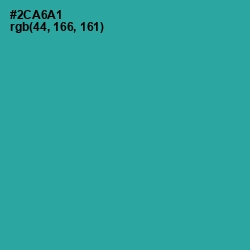 #2CA6A1 - Pelorous Color Image