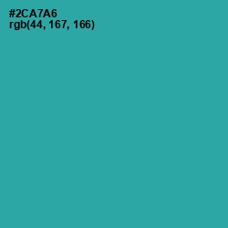 #2CA7A6 - Pelorous Color Image