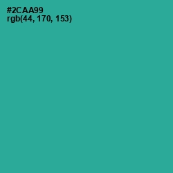 #2CAA99 - Keppel Color Image
