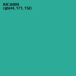 #2CAB98 - Keppel Color Image
