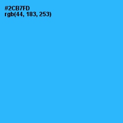 #2CB7FD - Dodger Blue Color Image