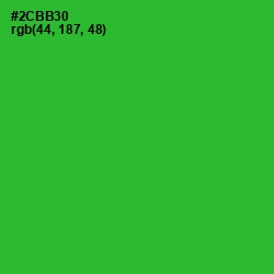 #2CBB30 - Forest Green Color Image