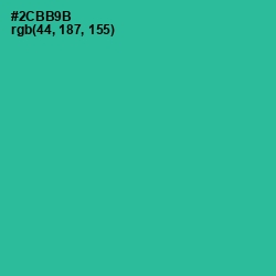 #2CBB9B - Keppel Color Image