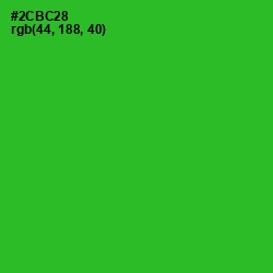 #2CBC28 - Forest Green Color Image