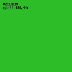 #2CBD29 - Forest Green Color Image