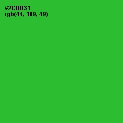 #2CBD31 - Forest Green Color Image