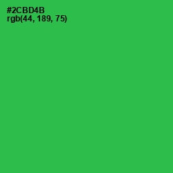 #2CBD4B - Sea Green Color Image