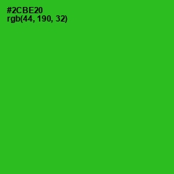 #2CBE20 - Forest Green Color Image