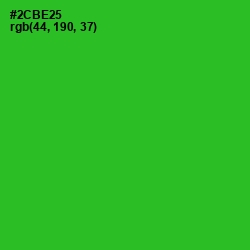 #2CBE25 - Forest Green Color Image